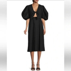 Rhode Knot Front Puff Sleeve Dress